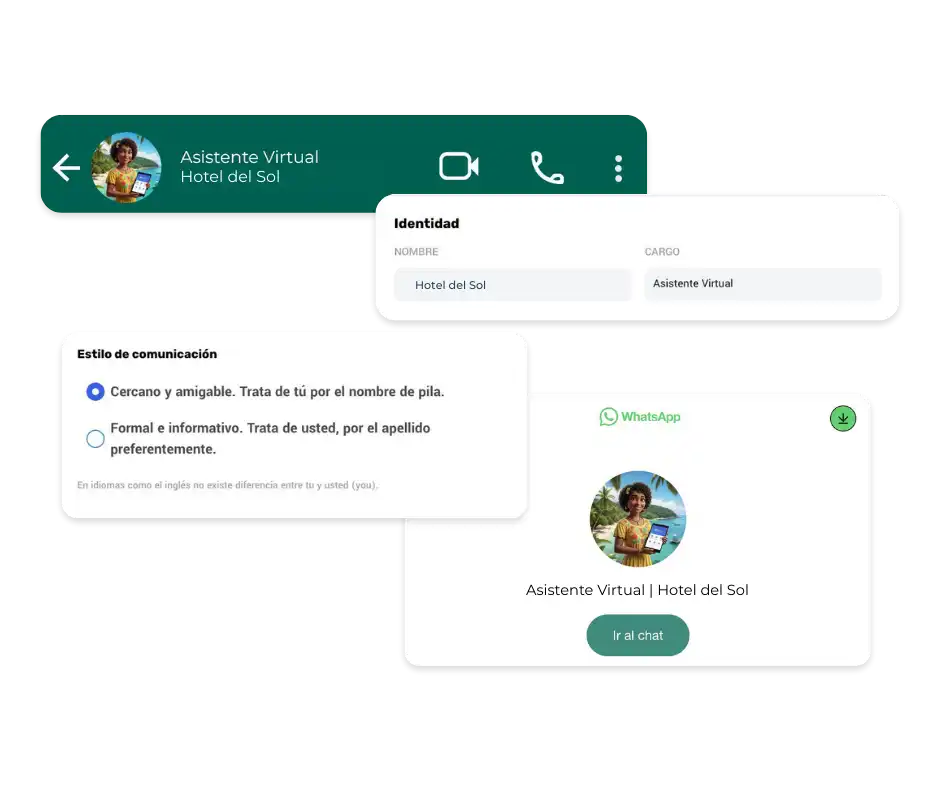 Personalization of the AI virtual assistant for hotels according to the guest profile and hotel operations