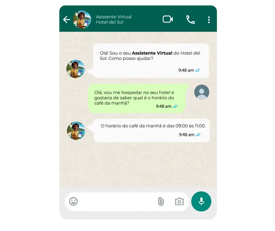 assistente virtual inteligente para hotéis